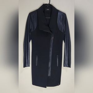 Rudsak asymmetrical zip trenchcoat